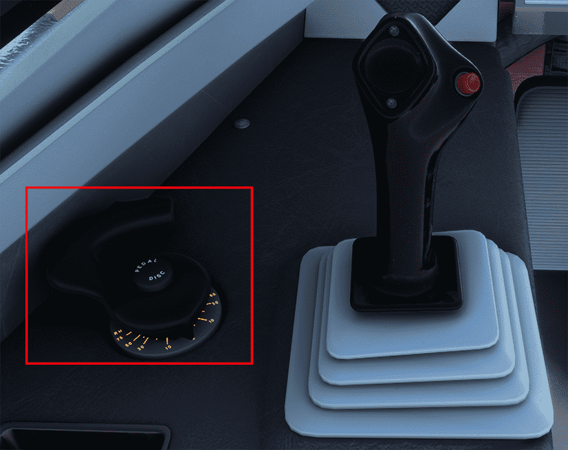 Side Console with Handwheel and Sidestick